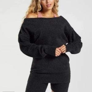 Gymshark X Whitney Simmons Oversized Black Eyelash Knit Sweater Size XS